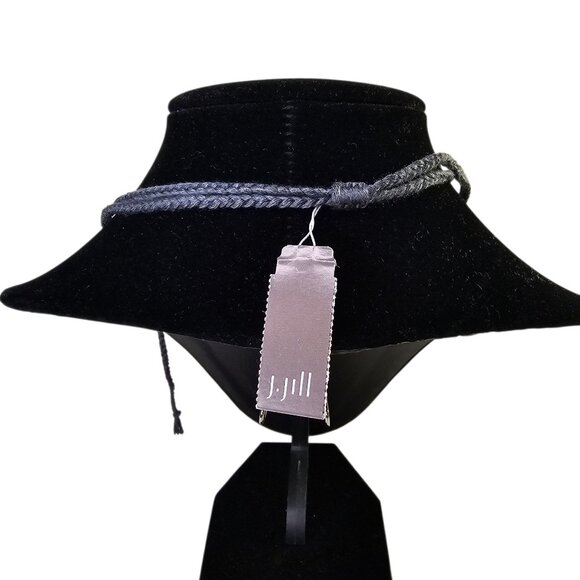 J Jill Necklace Abalone Sculpted Shell Tassel‎ Pendant & Braided Grey Cord Adj. - Picture 5 of 7